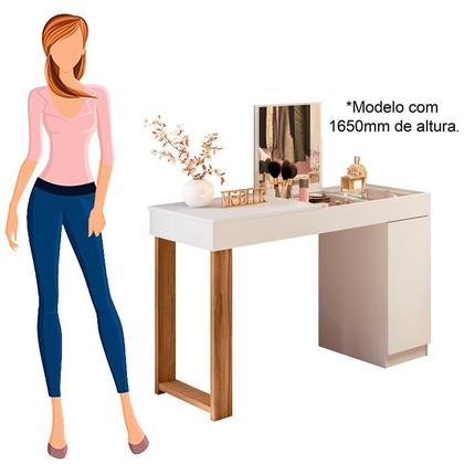Imagem de Escrivaninha Penteadeira Love Branco/Cinamomo Mel