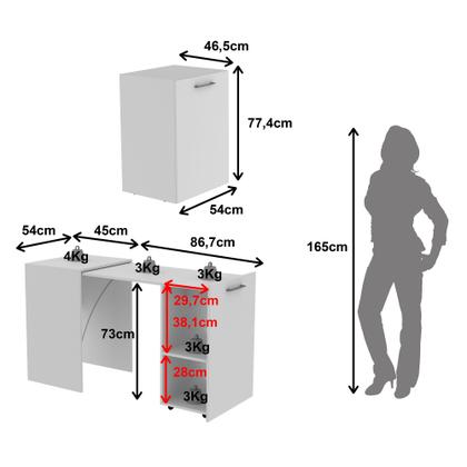 Imagem de Escrivaninha Retrátil Para Escritório ME4170