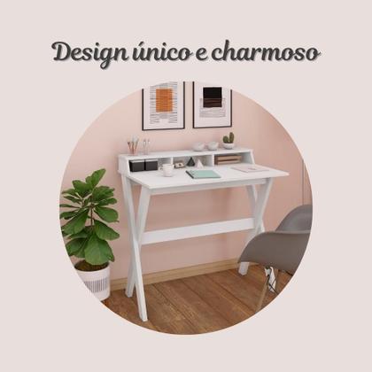 Imagem de Escrivaninha Retrô com Pés Angulares 3 Nichos Itália
