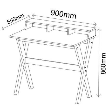 Imagem de Escrivaninha Retrô com Pés Angulares 3 Nichos Itália