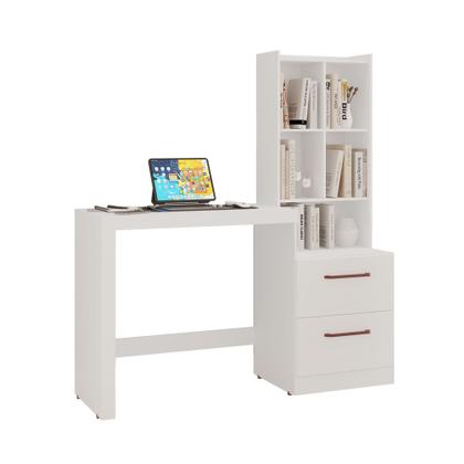 Imagem de Escrivaninha Silvana 100% MDF Tuboarte 2 Gavetas 5 Nichos (Estilo Colméia)