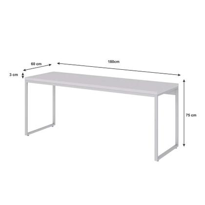 Escrivaninha Studio Branca 180 cm - Modern Imagem de Escrivaninha Studio Branca 180 cm