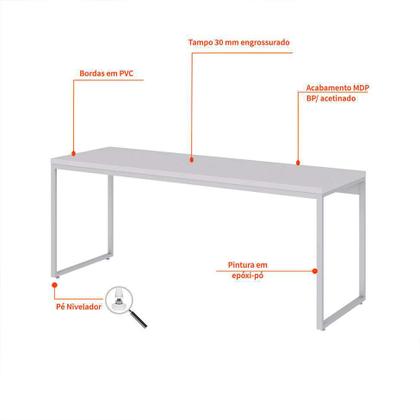Escrivaninha Studio Branca 180 cm - Modern Imagem de Escrivaninha Studio Branca 180 cm