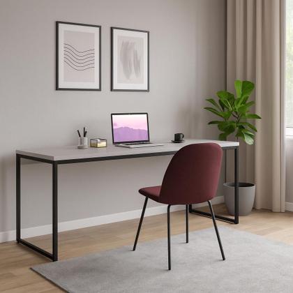 Imagem de Escrivaninha Studio Branca e Preta 180 cm