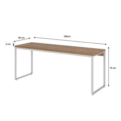 Imagem de Escrivaninha Studio Mel e Branca 180 cm
