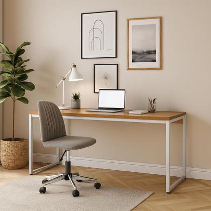 Imagem de Escrivaninha Studio Mel e Branca 180 cm
