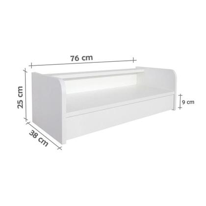 Imagem de Escrivaninha Suspensa Bancada Com Gaveta Mesa Notebook Branco