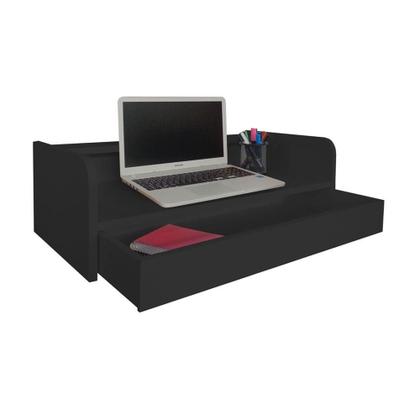 Imagem de Escrivaninha Suspensa Bancada Com Gaveta Mesa Notebook Preto
