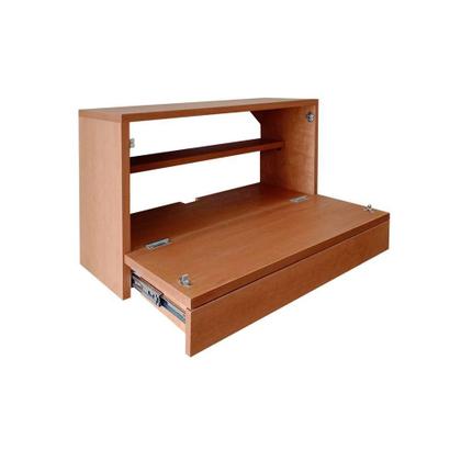 Imagem de Escrivaninha Suspensa Bancada Compacta Com Gaveta Mesa Para Notebook Madeira Natural Curupixa