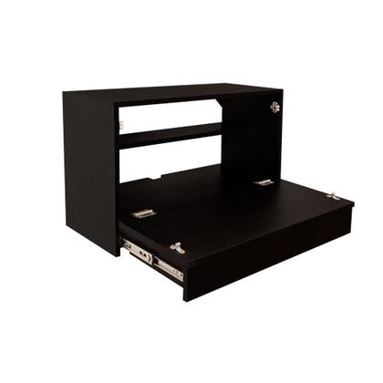 Imagem de Escrivaninha Suspensa Bancada Compacta Com Gaveta Mesa Para Notebook Preto Laca