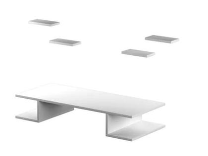 Imagem de Escrivaninha Suspensa Com 4 Prateleiras Quarto Home Office Estudos