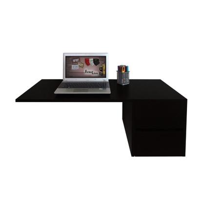 Imagem de Escrivaninha Suspensa Mesa Para Computador Ou Notebook Escritório Preto
