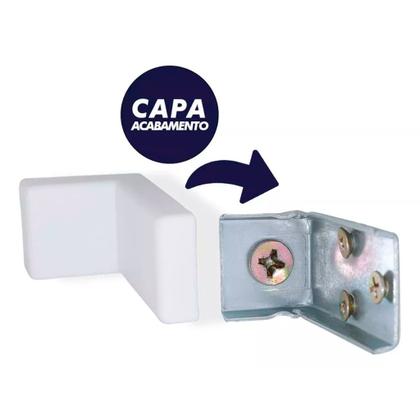 Imagem de Escrivaninha Suspensa Slim Elohim 70cm  Mesa de Parede MDF com 2 Prateleiras Superiores