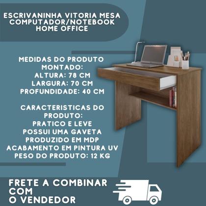Imagem de Escrivaninha Vitoria Mesa Computador/Notebook Home Office