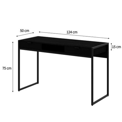 Escrivaninha Wooden 2 GV Ônix e Preta - Mobly Imagem de Escrivaninha Wooden 2 GV Ônix e Preta