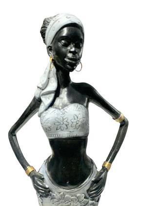 Imagem de Escultura Africana Resina Objeto Decorativo de Luxo Grande