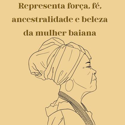 Imagem de Escultura Baiana Dourada e Branca Vintage Resina 10 cm