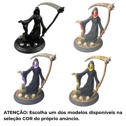 Imagem de Escultura Caveira Foice Cemitério 22cm Resina- Selecione Cor