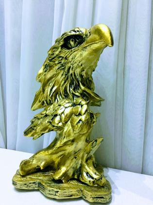 Imagem de Escultura De Águia Busto Cabeça Decoração Estátua Em Resina