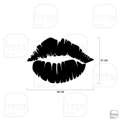 Imagem de Escultura de Parede Decorativo Makeup Boca Mdf 6mm 40x36cm