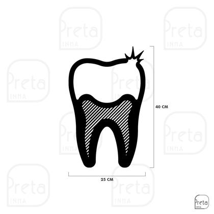 Imagem de Escultura de Parede Decorativo Profissão Dentista 40x25cm