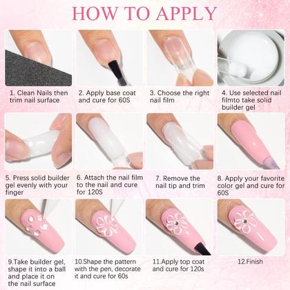 Imagem de Escultura de unhas sólida Builder Gel MIZHSE 4 cores UV LED