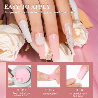 Imagem de Escultura de unhas sólida Builder Gel MIZHSE 4 cores UV LED