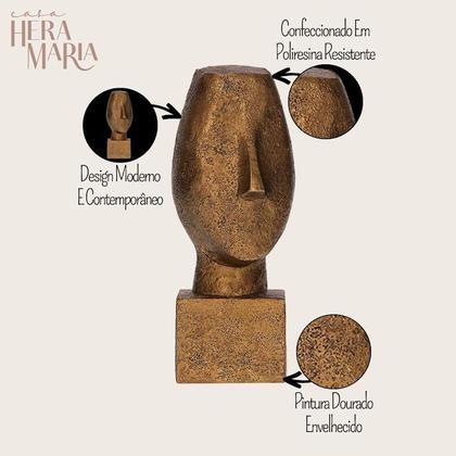 Imagem de Escultura Decorativa Artística Abstrata Face Em Poliresina