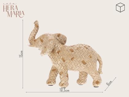 Imagem de Escultura Decorativa Elefante Minimalista Em Poliresina Luxo