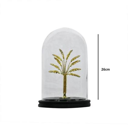Imagem de Escultura decorativa palmeira resina dourada na cupula 26cm
