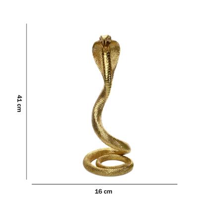 Imagem de Escultura Decorativa Serpente em Poliresina 41x16x16 cm - D'Rossi