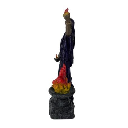 Imagem de Escultura Deusa Héstia 27cm Resina Roxa Dourado Envelhecido