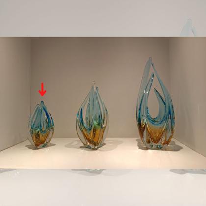 Imagem de Escultura Em Cristal Murano Água Marinha - São Marcos 23cm