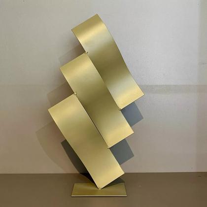 Imagem de Escultura em metal abstrata luxo 