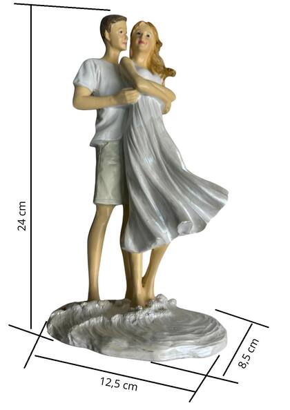 Imagem de Escultura Estatua Decorativa Resina Casal Namorados Espressione