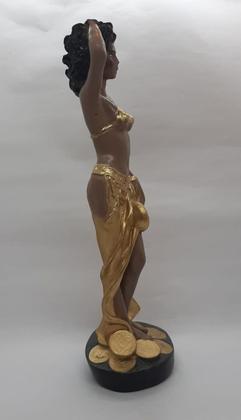 Imagem de Escultura Estatueta Estátua Pombagira Cigana Do Ouro Umbanda Candomblé Imagem De Gesso 23cm Altar Congá