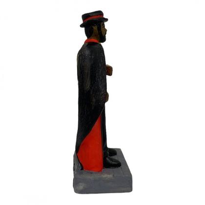 Imagem de Escultura Exu Cartola Capa Preta e Vermelha 10,50 cm Resina