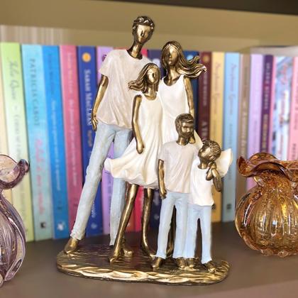 Imagem de Escultura Familia Casal Com Uma Menina e Dois Meninos