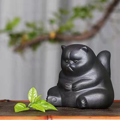 Imagem de Escultura Gato Preto Em Resina Estatueta Egipcia Decoração