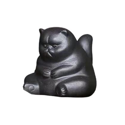 Imagem de Escultura Gato Preto Em Resina Estatueta Egipcia Decoração