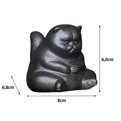 Imagem de Escultura Gato Preto Em Resina Estatueta Egipcia Decoração