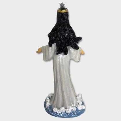 Imagem de Escultura Iemanjá Umbanda Manto Na Cor Pérola 17,50 Cm