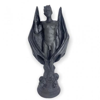 Imagem de Escultura Lúcifer 12 cm Pintado de preto em Resina