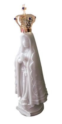 Imagem de Escultura Mármore Nossa Senhora Aparecida Coroa Folheada 24c