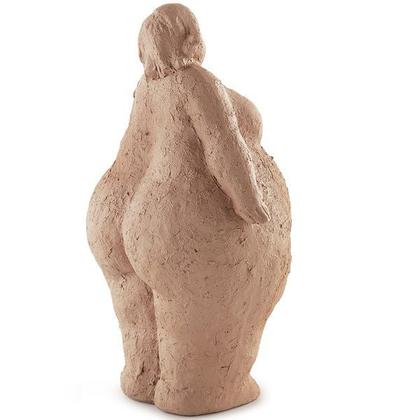 Imagem de Escultura Mulher em PÉ Polirresina MART - decoração rustica, casa nova, estatueta mulher de barro, decoração para casa