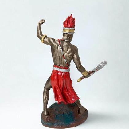 Imagem de Escultura Orixá Xangô Guerreiro 21 Cm Em Resina