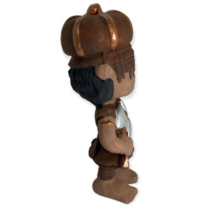 Imagem de Escultura Orixas Xangô coleção baby moreninho Criança 10 cm resina