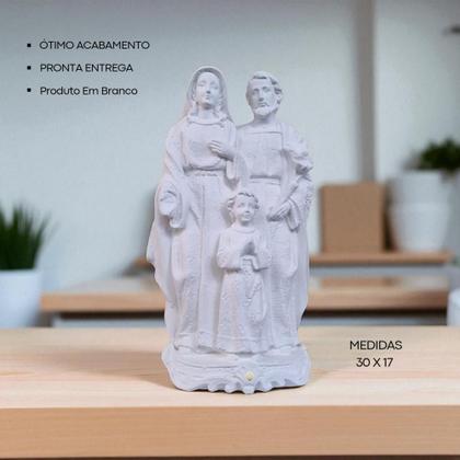 Imagem de Escultura Sagrada Família 30 Cm Ideal P/ Decoração Religiosa Ambientes Sagrados VÁRIAS VARIEDADES