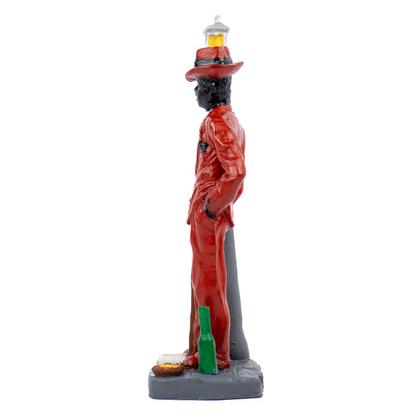 Imagem de Escultura Zé Pelintra Malandro Vermelho 18 cm Resina