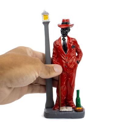 Imagem de Escultura Zé Pelintra Malandro Vermelho 18 cm Resina